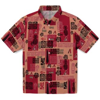 Arizona Diamondbacks Red Hawaiian Shirt - Stylish Tribal Symbols MLB Apparel