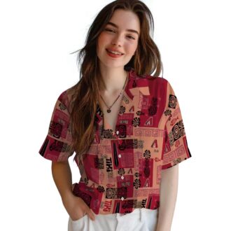 Arizona Diamondbacks Red Hawaiian Shirt - Stylish Tribal Symbols MLB Apparel