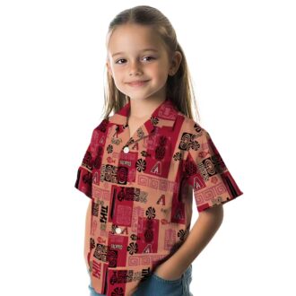 Arizona Diamondbacks Red Hawaiian Shirt - Stylish Tribal Symbols MLB Apparel