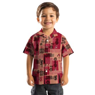 Arizona Diamondbacks Red Hawaiian Shirt - Stylish Tribal Symbols MLB Apparel
