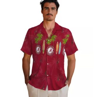 Arizona Diamondbacks Red Hawaiian Shirt - Surfboard Palm Tropical Summer Outfit