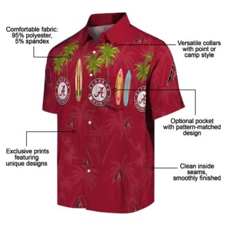 Arizona Diamondbacks Red Hawaiian Shirt - Surfboard Palm Tropical Summer Outfit