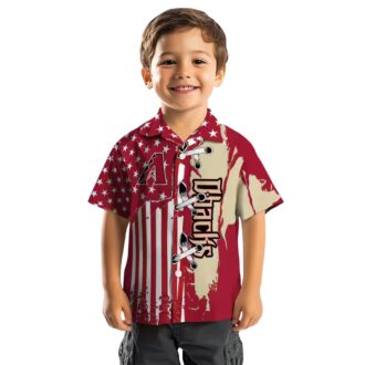 Arizona Diamondbacks Stitched Flag Red Hawaiian Shirt - MLB Summer Baseball Fan Gear for USA