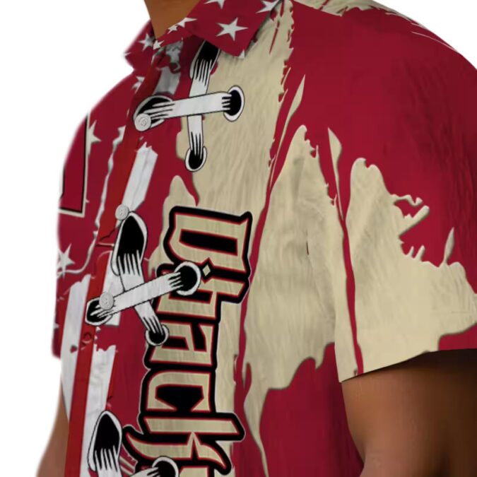 Arizona Diamondbacks Stitched Flag Red Hawaiian Shirt - MLB Summer Baseball Fan Gear for USA