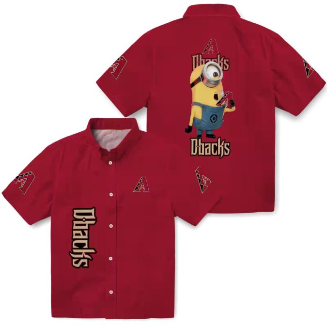 Arizona Diamondbacks Stuart Minion Hawaiian Shirt - Summer Tropical Beach Gear