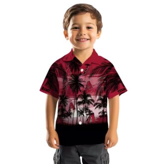 Arizona Diamondbacks Sunset Scene Hawaiian Shirt - Red & Black Tropical Button Up Shirt
