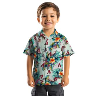 Arizona Diamondbacks Tropical Foliage Hawaiian Shirt, Summer Vacation Beach Outfit