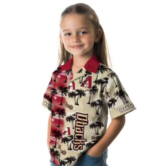 Arizona Diamondbacks Tropical Palm Silhouettes Red Hawaiian Shirt, Tropical MLB Fan Apparel