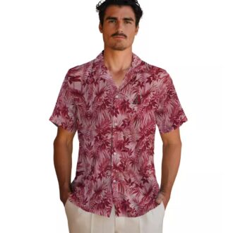 Arizona Diamondbacks Tropical Red Hawaiian Shirt - MLB Summer Aloha Shirt with Leafy Pattern