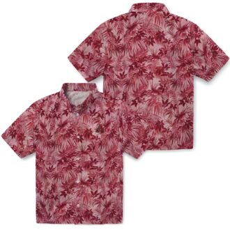 Arizona Diamondbacks Tropical Red Hawaiian Shirt - MLB Summer Aloha Shirt with Leafy Pattern