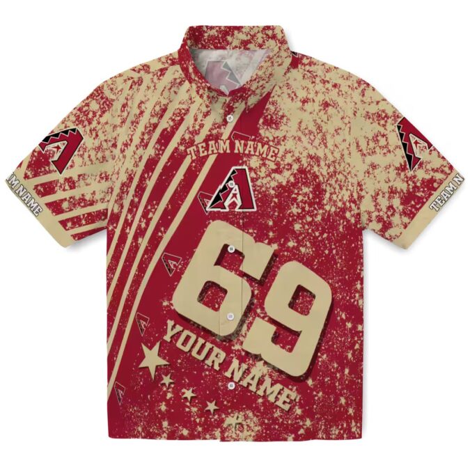 Custom Arizona Diamondbacks Red Hawaiian Shirt for Fans, MLB Star Stripes Summer Outfit