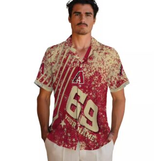 Custom Arizona Diamondbacks Red Hawaiian Shirt for Fans, MLB Star Stripes Summer Outfit