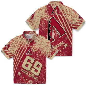 Custom Arizona Diamondbacks Red Hawaiian Shirt for Fans, MLB Star Stripes Summer Outfit