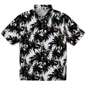Men's Arizona Diamondbacks Hawaiian Shirt with Palm Motifs - MLB Black & White Beach Shirt