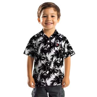Men's Arizona Diamondbacks Hawaiian Shirt with Palm Motifs - MLB Black & White Beach Shirt
