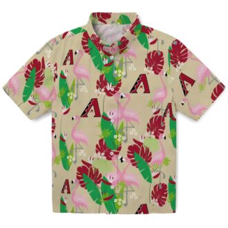 MLB Arizona Diamondbacks Flamingo Hawaiian Shirt, Red Green Tropical Beach Shirt for Fans