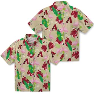 MLB Arizona Diamondbacks Flamingo Hawaiian Shirt, Red Green Tropical Beach Shirt for Fans