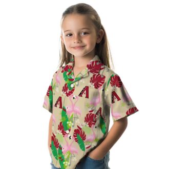 MLB Arizona Diamondbacks Flamingo Hawaiian Shirt, Red Green Tropical Beach Shirt for Fans