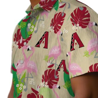 MLB Arizona Diamondbacks Flamingo Hawaiian Shirt, Red Green Tropical Beach Shirt for Fans
