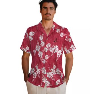 MLB Arizona Diamondbacks Hibiscus Clusters Red Hawaiian Shirt - Beach & Summer Style