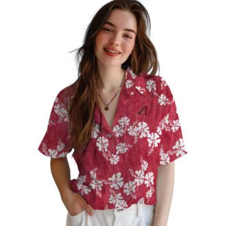 MLB Arizona Diamondbacks Hibiscus Clusters Red Hawaiian Shirt - Beach & Summer Style