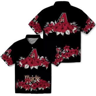 MLB Arizona Diamondbacks Hibiscus Hawaiian Shirt - Limited Edition Tropical Red Black Shirt