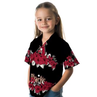 MLB Arizona Diamondbacks Hibiscus Hawaiian Shirt - Limited Edition Tropical Red Black Shirt