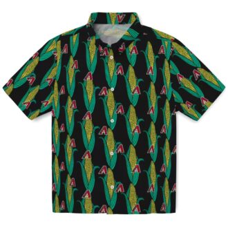 MLB Arizona Diamondbacks Tropical Hawaiian Shirt - Black Green Corn Motif Fan Gear for Summer
