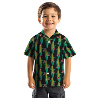 MLB Arizona Diamondbacks Tropical Hawaiian Shirt - Black Green Corn Motif Fan Gear for Summer