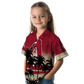 MLB Team Arizona Diamondbacks Hawaiian Shirt - Sunset Pattern Red & Black Personalized Beach Outfit