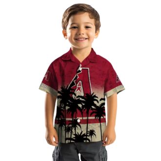 MLB Team Arizona Diamondbacks Hawaiian Shirt - Sunset Pattern Red & Black Personalized Beach Outfit