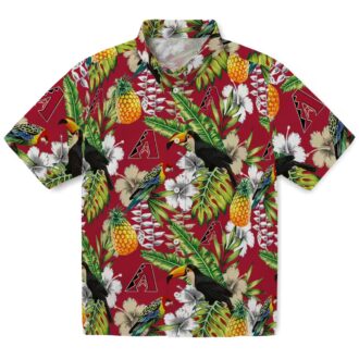 Official Arizona Diamondbacks Tropical Hawaiian Shirt - Personalized Toucan Red Green for Fans