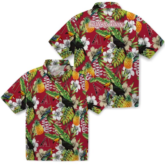 Official Arizona Diamondbacks Tropical Hawaiian Shirt - Personalized Toucan Red Green for Fans