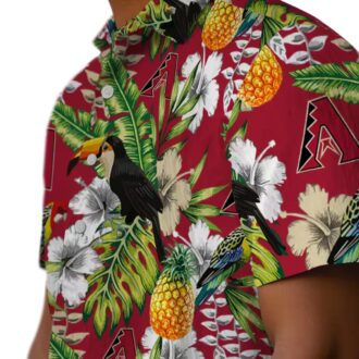 Official Arizona Diamondbacks Tropical Hawaiian Shirt - Personalized Toucan Red Green for Fans