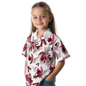 Stylish Arizona Diamondbacks Aloha Shirt - Red White Botanical Hawaiian Shirt for Summer Fans