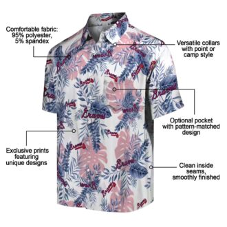 Atlanta Braves Floral Hawaiian Shirt for Men & Women - White Tropical MLB Baseball Apparel
