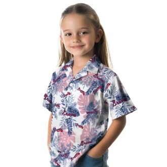 Atlanta Braves Floral Hawaiian Shirt for Men & Women - White Tropical MLB Baseball Apparel
