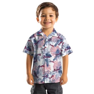 Atlanta Braves Floral Hawaiian Shirt for Men & Women - White Tropical MLB Baseball Apparel
