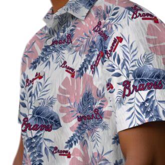Atlanta Braves Floral Hawaiian Shirt for Men & Women - White Tropical MLB Baseball Apparel