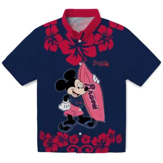 Atlanta Braves Mickey Surf Hawaiian Shirt - Tropical MLB Fan Gift for Summer