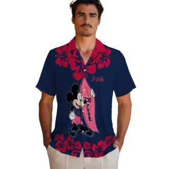 Atlanta Braves Mickey Surf Hawaiian Shirt - Tropical MLB Fan Gift for Summer