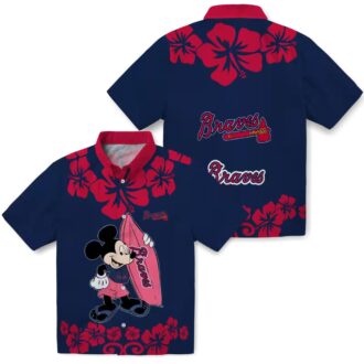 Atlanta Braves Mickey Surf Hawaiian Shirt - Tropical MLB Fan Gift for Summer
