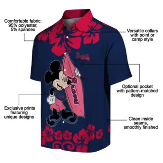 Atlanta Braves Mickey Surf Hawaiian Shirt - Tropical MLB Fan Gift for Summer