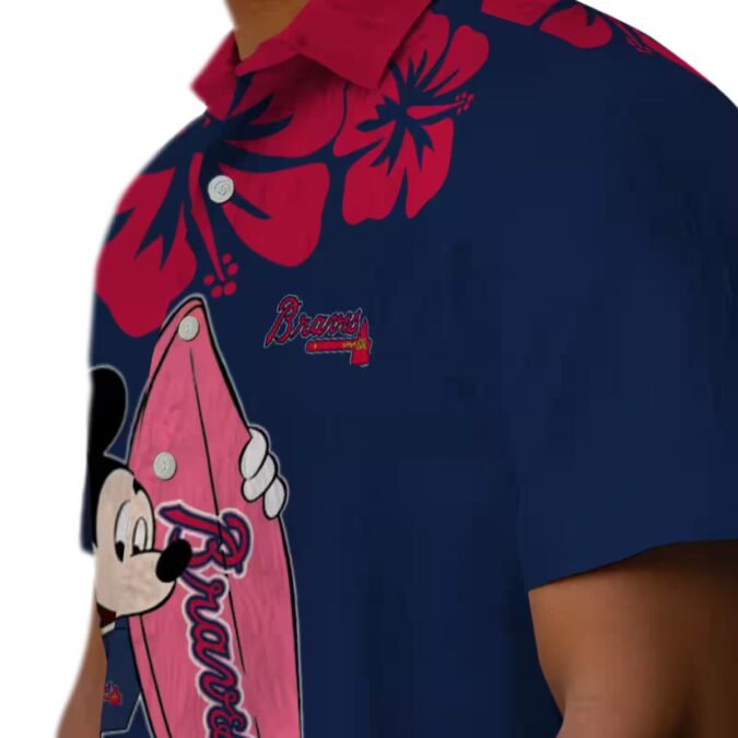 Atlanta Braves Mickey Surf Hawaiian Shirt - Tropical MLB Fan Gift for Summer