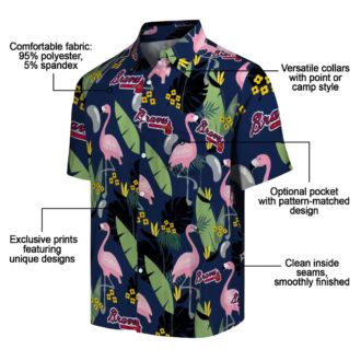 Atlanta Braves MLB Hawaiian Shirt - Summer Flamingo & Palm Leaves Print