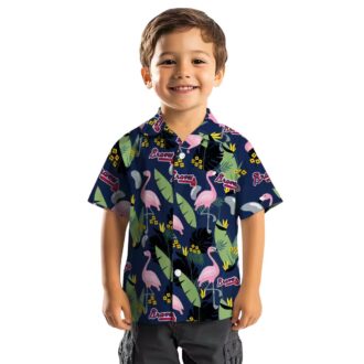 Atlanta Braves MLB Hawaiian Shirt - Summer Flamingo & Palm Leaves Print