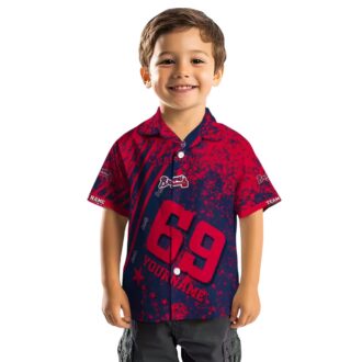 Atlanta Braves Navy Star Stripes MLB Baseball Aloha Shirt - Tropical Summer Hawaiian Style