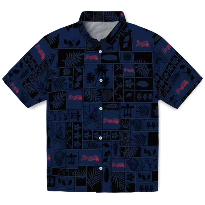 Atlanta Braves Patchwork Hawaiian Shirt - Men’s Summer Beach MLB Fan Wear