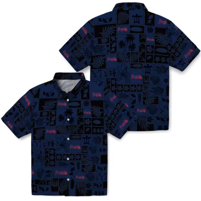 Atlanta Braves Patchwork Hawaiian Shirt - Men’s Summer Beach MLB Fan Wear