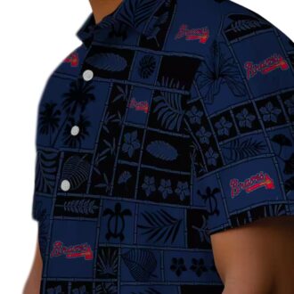 Atlanta Braves Patchwork Hawaiian Shirt - Men’s Summer Beach MLB Fan Wear